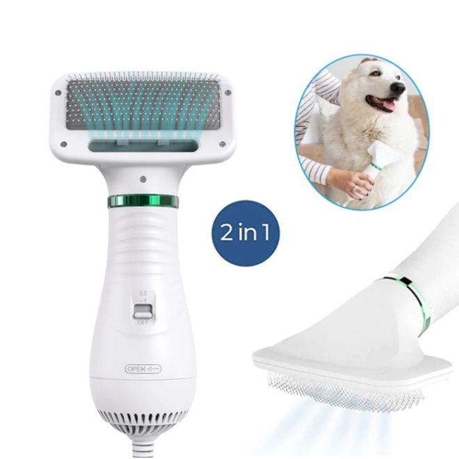 PetGlow-Secador y Cepillo de Pelo para Mascotas 2en1